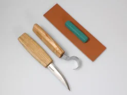 Набір ніж ложкоріз паста шкіра