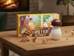 Набір для різьблення по дереву BeaverCraft DIY09 «Грибочки» для початківців — ідея для сімейного подарунка