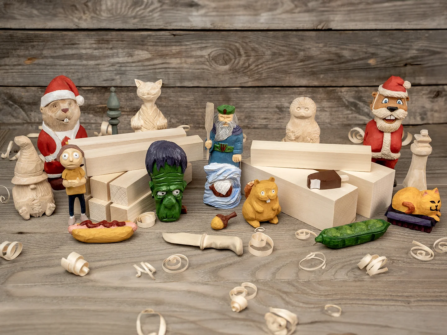 Вирізання фігурок шахів із дерева