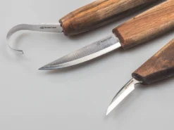 Ножі для різьби з горіховою ручкою