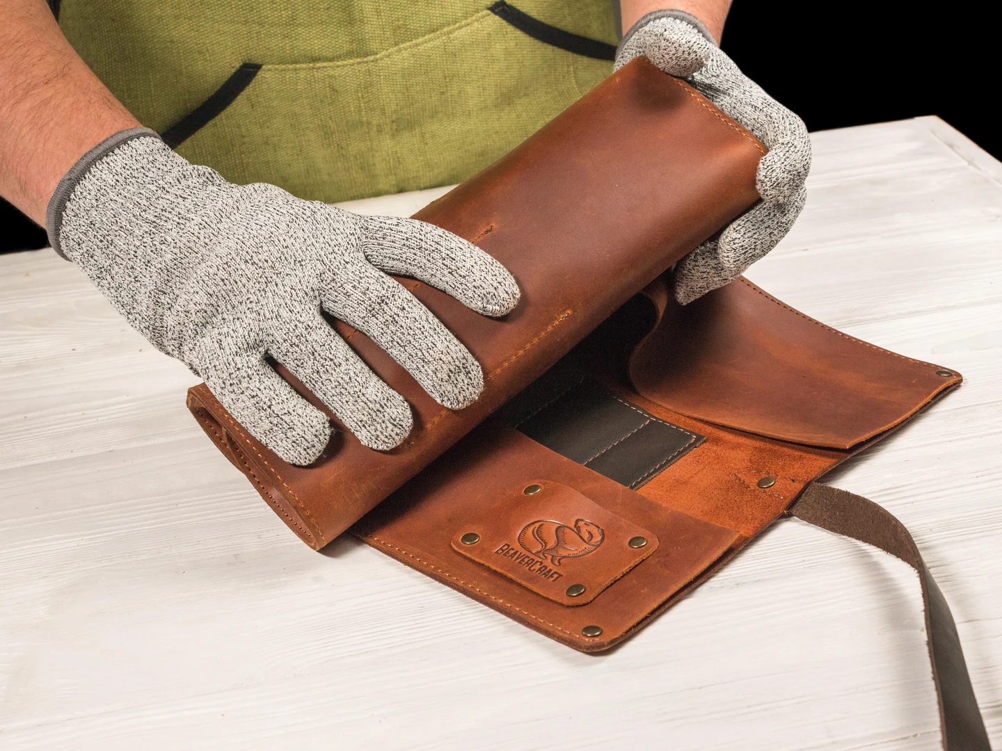 Шкіряний чохол для зберігання ножів