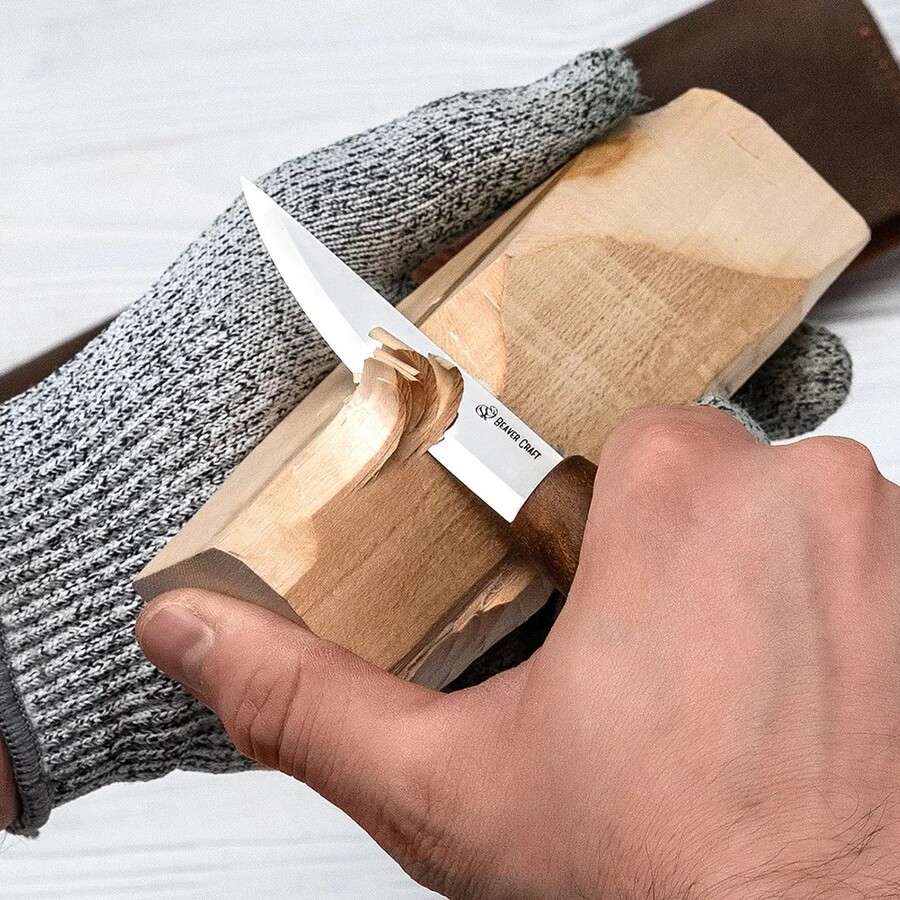 Преміальний набір для різьблення ложок з шкіряним чохлом | BeaverCraft S01X Brown - Зображення 5