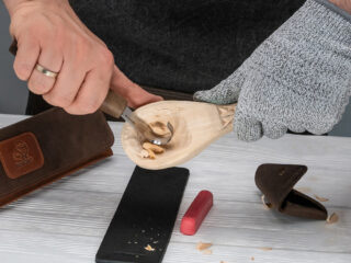 Преміальний набір для різьблення ложок з шкіряним чохлом | BeaverCraft S01X Brown - Зображення 6