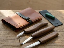 Alternative view of Преміальний набір для різьблення ложок — ножі з горіхом, заготовка і дерев'яний ящик | BeaverCraft S13X