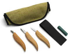 Набір три ножі шкіра паста скатка БіверКрафт S06