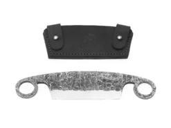 Скобель DK5S кований компактний з шкіряним чохлом Біверкрафт