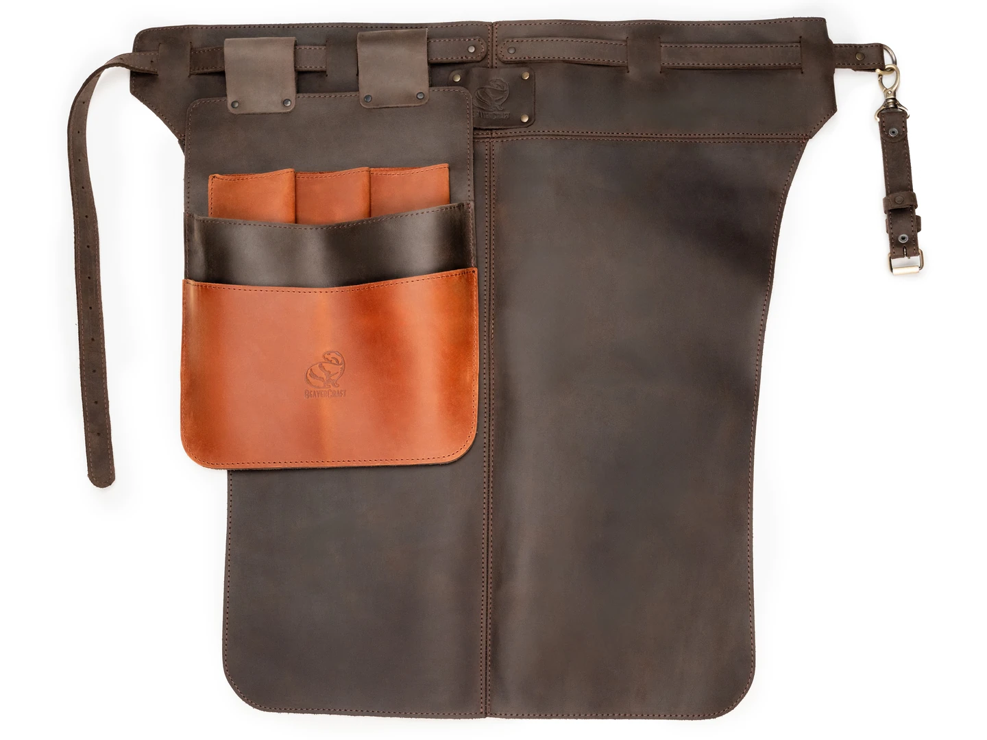 Набір з шкіряного робочого фартуха та поясної сумки для інструментів