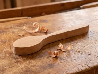 Дерев'яна заготовка з вишні для вирізання ложки для супу BeaverCraft B9